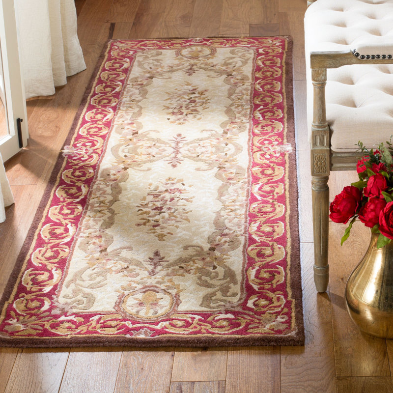 Tapis oriental en laine touffeté à la main Loren, Tapis de couloir 2 pi 6 po x 12 pi