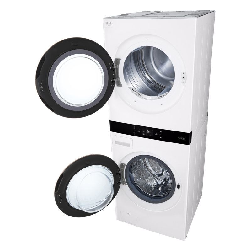 LG STUDIO WashTower with Washer & 7.4 cu. ft. Dryer with Center Control® - 5.0 cu. ft., Gas, White