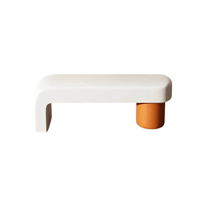 Banc rembourré en similicuir Light Luxury