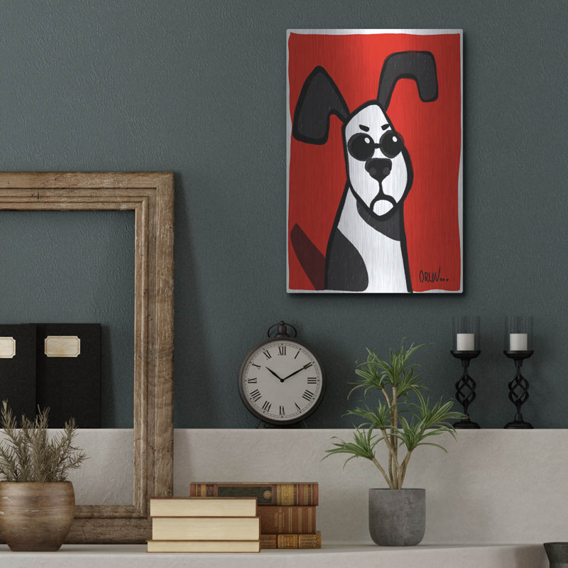 «Dog On Red» par Irena Orlov, H 16 po x l 12 po
