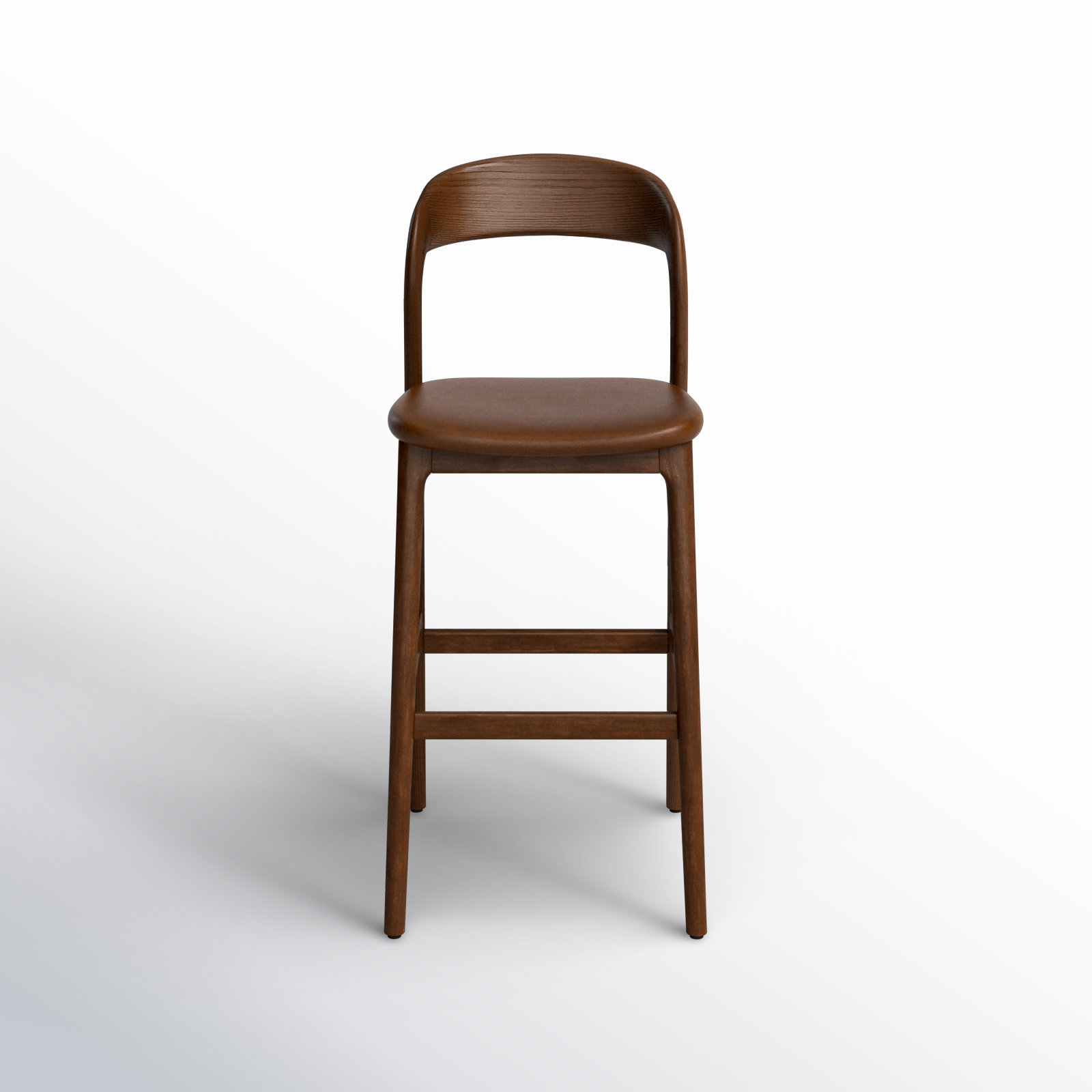 Kayla Bar Stool, Bar Stool (30.5" Seat Height), Sonoma Coco Genuine Leather/Umber Ash