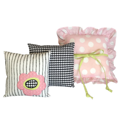 Poppy Ruffled Cotton Throw Pillow