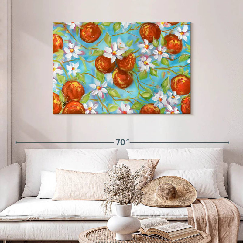 Yarlin Orange Blossoms, 30" H x 45" W