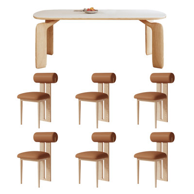Ensemble de table et chaises à bûches
