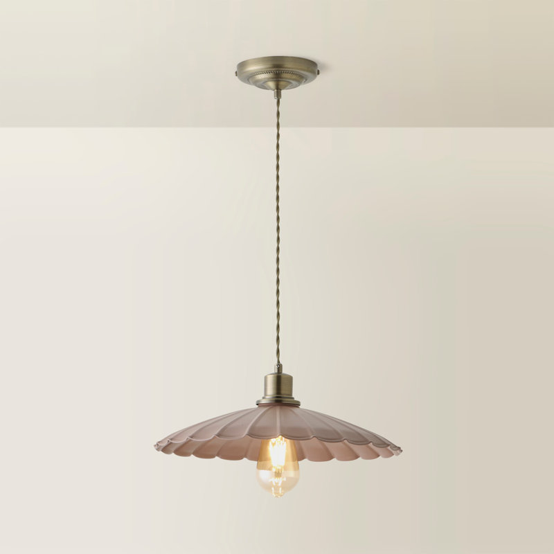 Alasia 1 - Light Satin Pendant, Yes, Dusky Pink