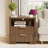 2-Drawer Nightstand with Charging Station, 23.6" Wood Bedside Table-1731994772-1731826596