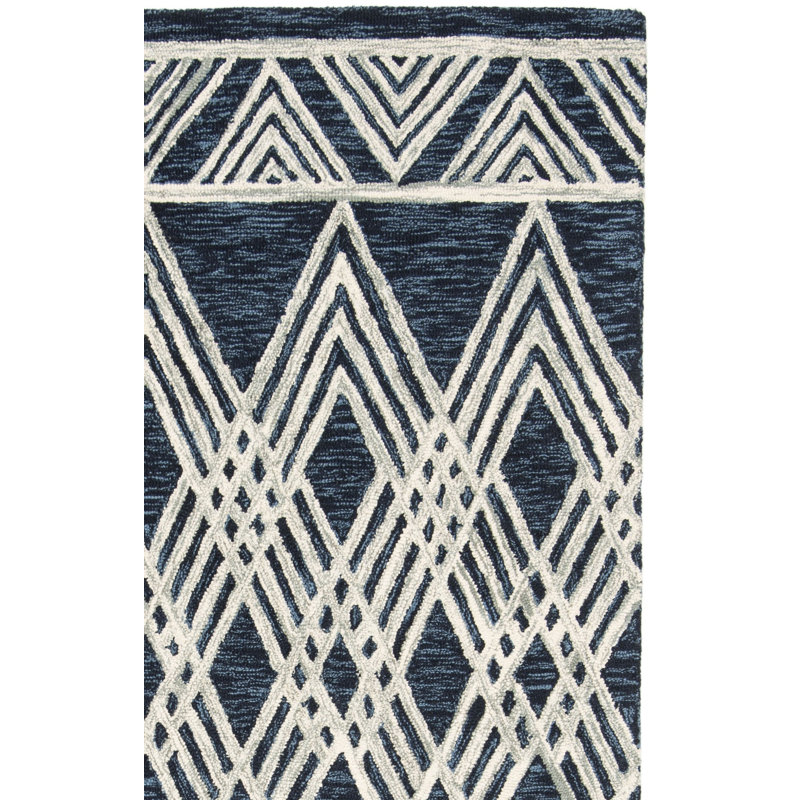 Vedika Hand Tufted Wool Geometric Rug, Rectangle 2'6" x 4'