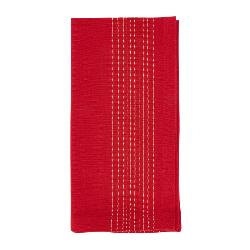 Ensemble de 4 serviettes de table scintillantes Glitz, Rouge