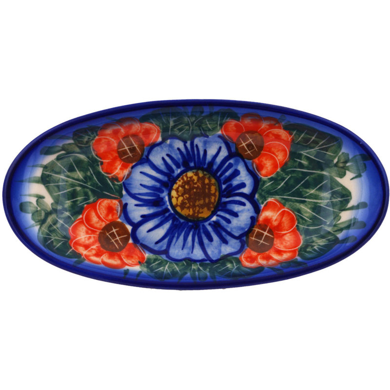 Flowers In Bloom Stoneware Platter