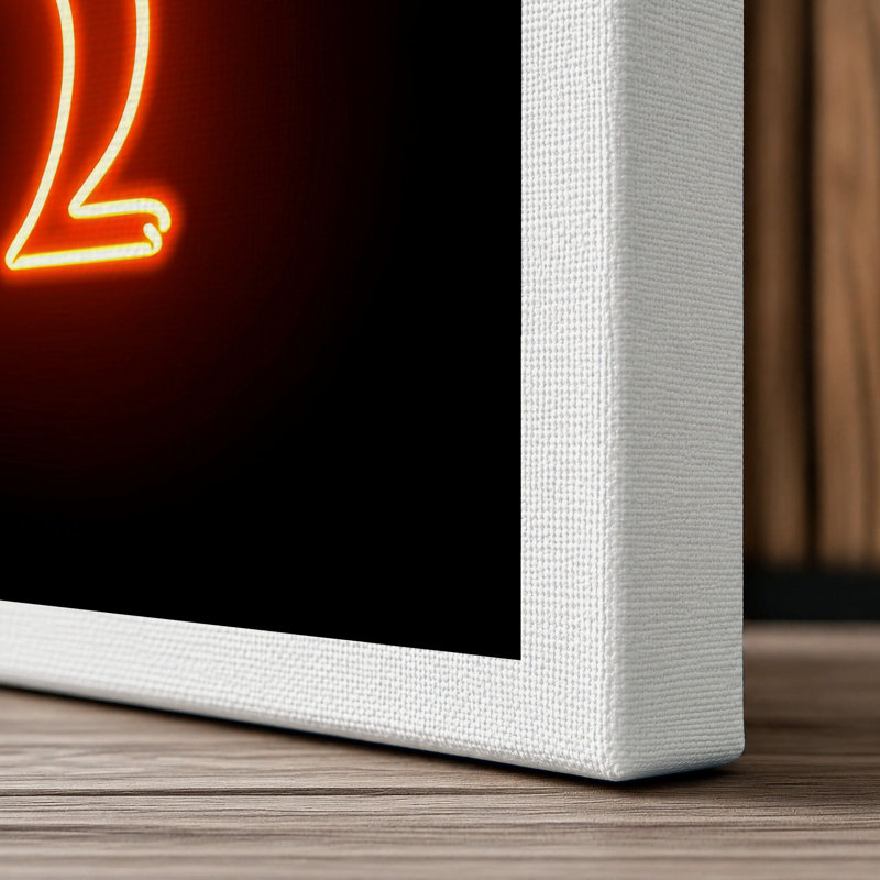 Neon Squirrel Sign Retro - Wrapped Canvas, 30x20 - 76.2 x 50.8 cm, White Border