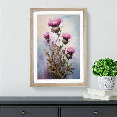 Thistle Modern Art - Framed Print