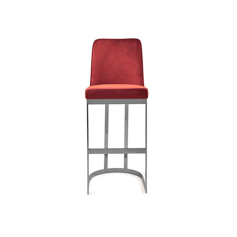 Tabouret de bar, Bourgogne / cadre argenté, Tabouret de bar (siège d'une hauteur de 31 po)