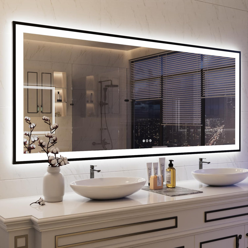 Miroir de salle de bain Lunara, 72 po x 36 po