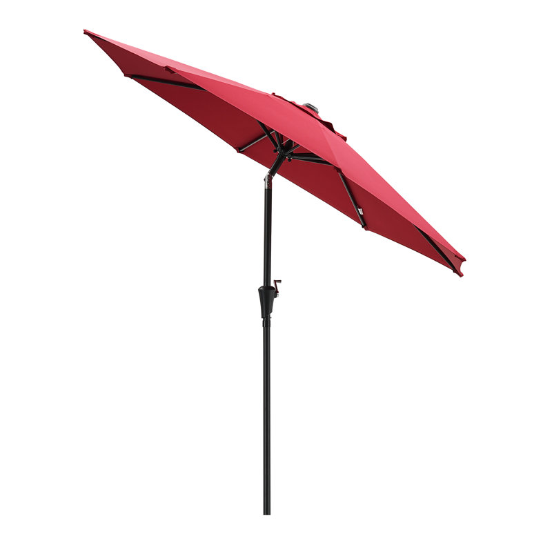 Parasol de marché 108 po Ruel, Rouge, 9 pi