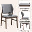 Ensemble de 2 chaises d'appoint Sarha en tissu gris clair et finition noyer