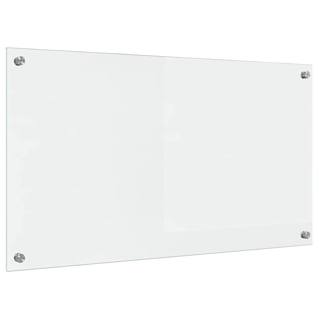 vidaXL Kitchen Backsplash Transparent 90 x 50 cm Tempered Glass - Image 2