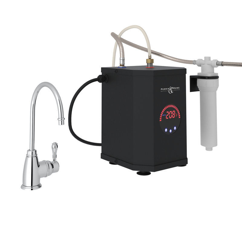 San Julio® Hot Water Dispenser, Polished Chrome, With Tank and Filter Kit