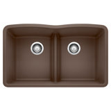 Diamond SILGRANIT 32" L X 19.25'' W Double Bowl Undermount Kitchen Sink with Low Divide