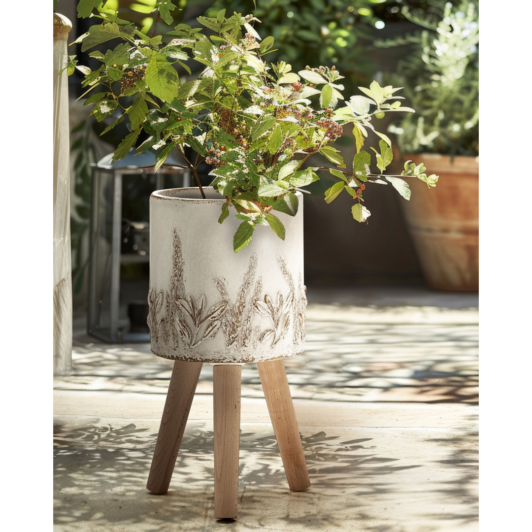 PREWEZA Handmade Ceramic Elevated Planter