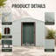 Outdoor Metal Storage Shed with Foundation-136051275-136051276