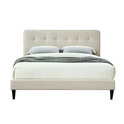 Off - White , Upholstered Bed In A Box, , Headboard Charging,