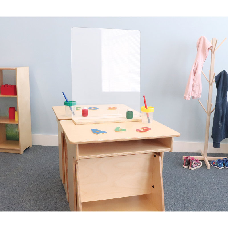 Panneau d’intimité de bureau en acrylique 1 panneau, H 23,25 po x l 18 po x p 6 po