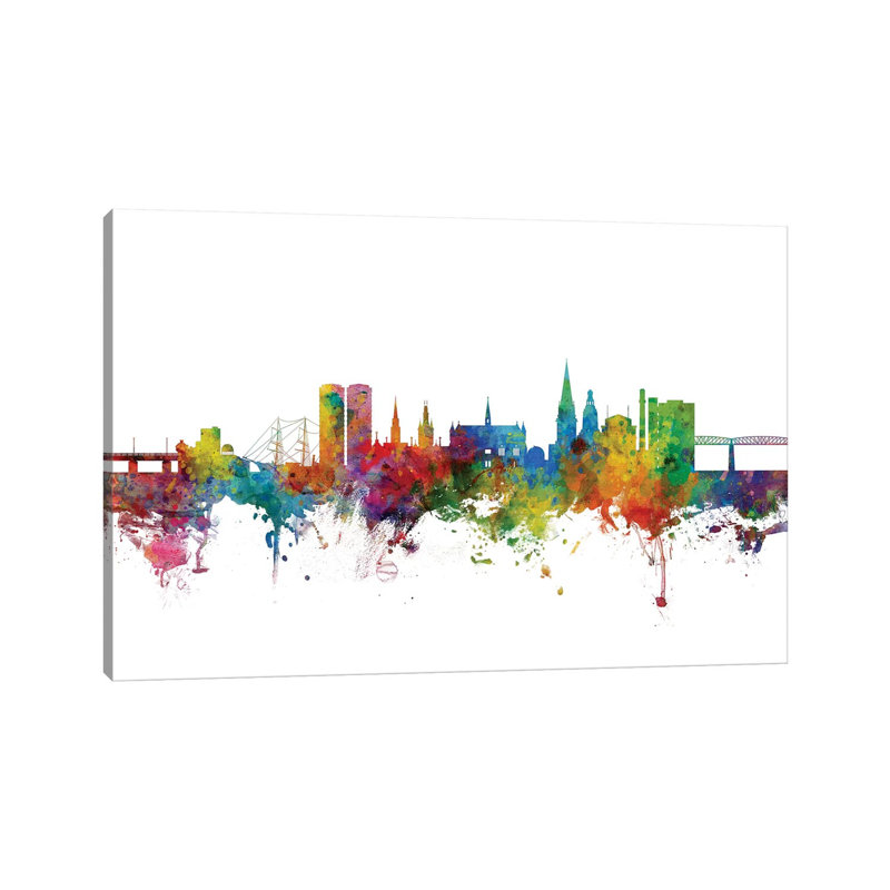 Dundee, Scotland Skyline by Michael Tompsett - Wrapped Canvas Gallery-Wrapped Canvas Giclée, 20.32 cm H x 30.48 cm W