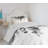 Ambesonne Black and White Bedspread Set Eucalyptus Branches Dark Grey White-105337263