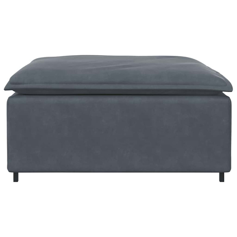 Module de bout modulaire avec accoudoirs avec coussins gris foncé 39,4 po