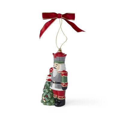 Spode Christmas Tree Houndstooth Nutcracker Orn