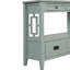 Console Style en bleu rétro. 4 tiroirs et 1 tablette de rangement. Surface de vie en bois de pin massif avec tablette 36 po, chambre bleue, couloir