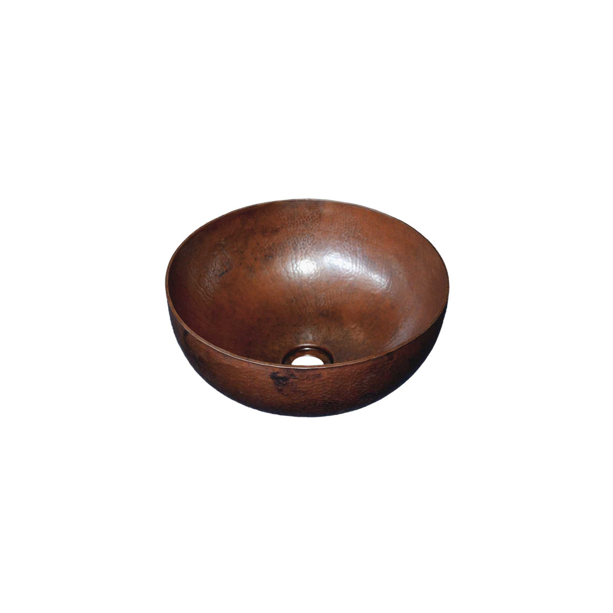 Maestro Copper Circular Vessel Bathroom Sink
