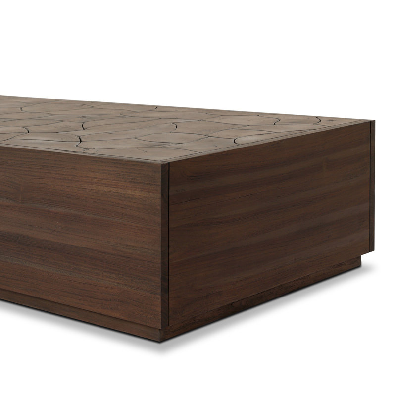 Mann Outdoor Rectangular Coffee Table-Stained Saddle Brown