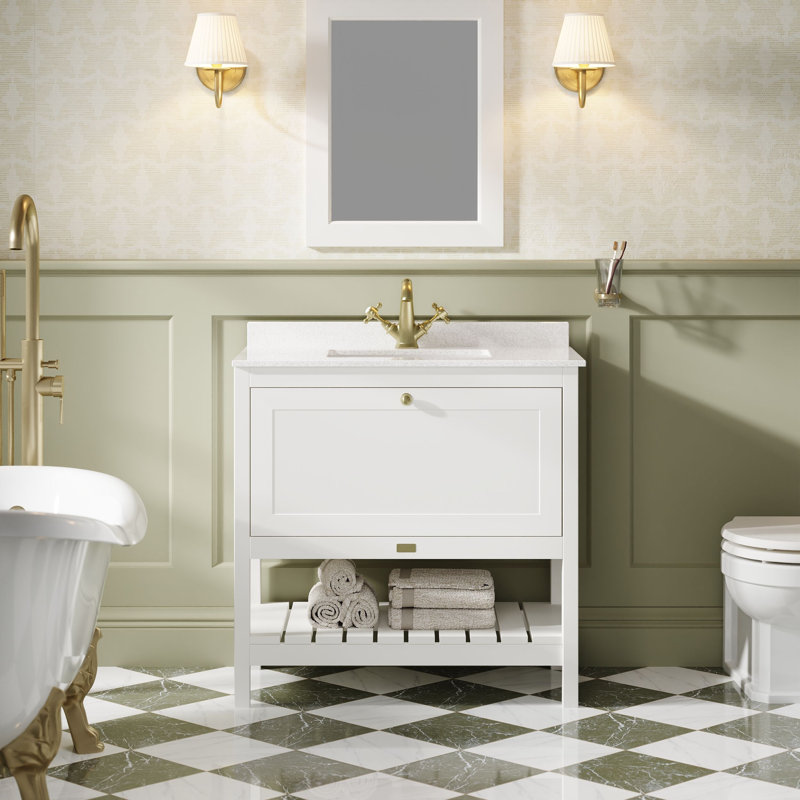 Hartleigh Bathroom Vanity, Pointing White, 82cm W