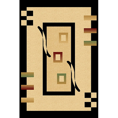 Tapis beige/noir sud-ouest Mccampbell