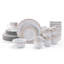 Modern Petals 32-Piece Porcelain Dinnerware Set, Service for 8