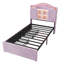 3FT Single Kids Bed Frame with House LED Headboard & Storage-135052626