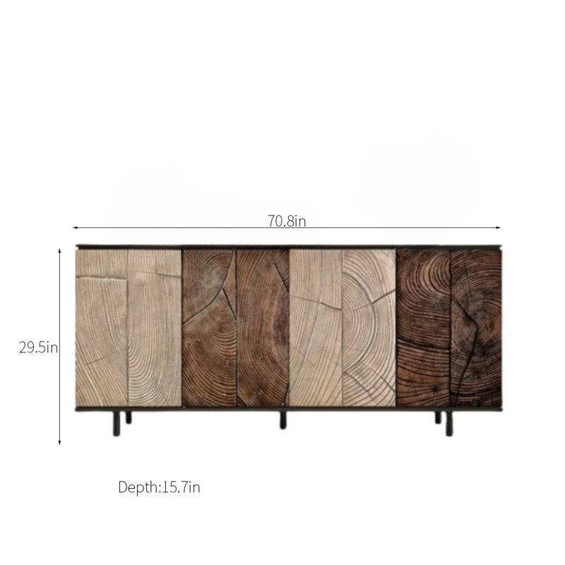 Armoire décorative Retro, H 29,5 po x l 70,8 po x P 15,7 po