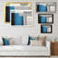 Teal Meets Gray Abstract Art - reproduction d'art sur toile-2124083565-2124083554