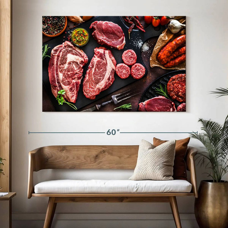Viande crue assaisonnée Yarlin, H 34 po x l 51 po