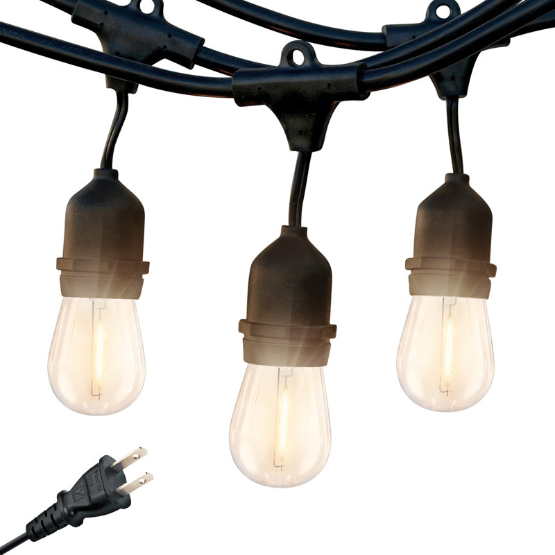 Guirlande de 15 ampoules à DEL de 14 pi S14 2700K Pro Pro, 48 ft.
