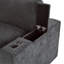 Canapé modulaire rembourré avec espace de rangement, ports de charge USB, charge sans fil et haut-parleur Bluetooth intégré dans les bras, canapé modulaire pour le salon.