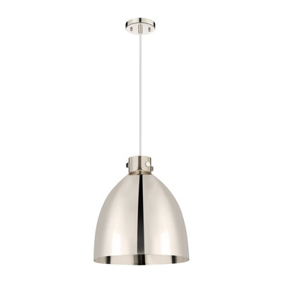 Metal Bell 1 Light Stem Hung Pendant