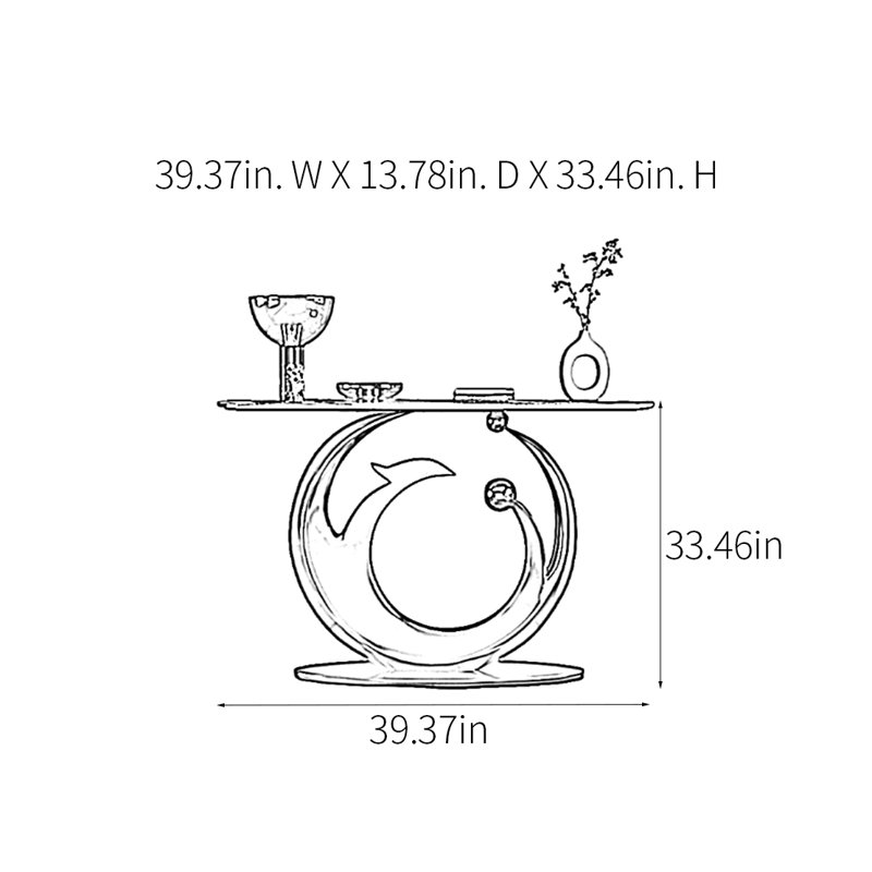 Console Modern Luxury Art Design, H 33,46 po x l 39,37 po x P 13,78 po