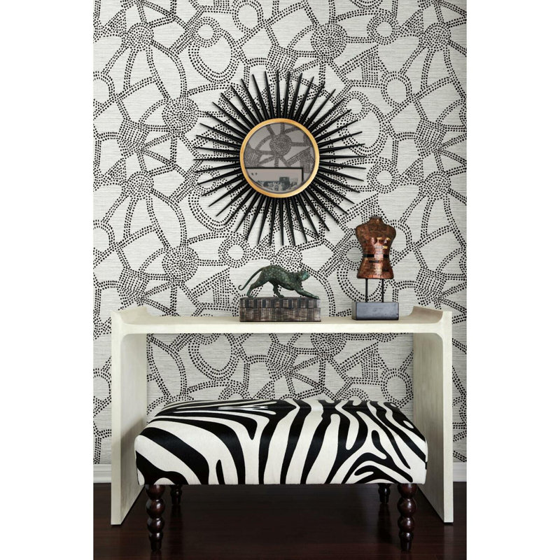 Peel & Stick Abstract Roll, White/Black