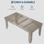 Table de ferme pour 6 à 8 personnes, 180 cm de long, avec structure robuste en bois, grande table rectangulaire non extensible pour cuisine et salle à manger, salon, cuisine, salle à manger-1972035604