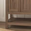 Meuble-lavabo simple Vegas de 61 cm (24 po) en noyer épicé, comptoir en pierre reconstituée blanc tourterelle, quincaillerie noire mate-136247905-136247906