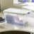 Wham Clip 3x 7L Rectangular Plastic Storage Boxes with Secure Clip Lock Lids. L:39 x W:24 x H:10.5cm Clear/Green Milieu/Stone-107097806