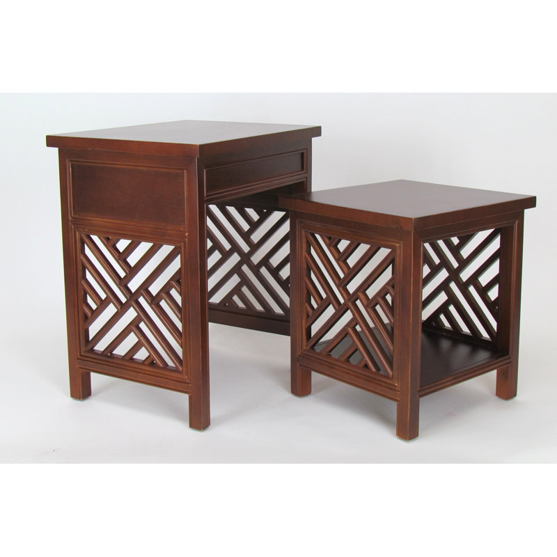 Tables de rangement Hopkins, Brun