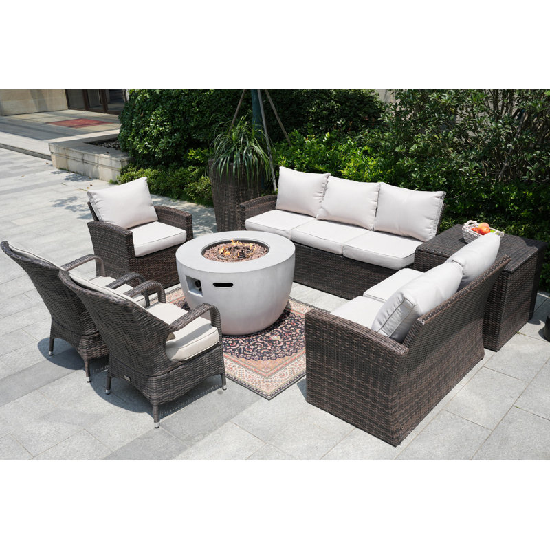 Algird - Person Patio Conversation Set with Cushions
